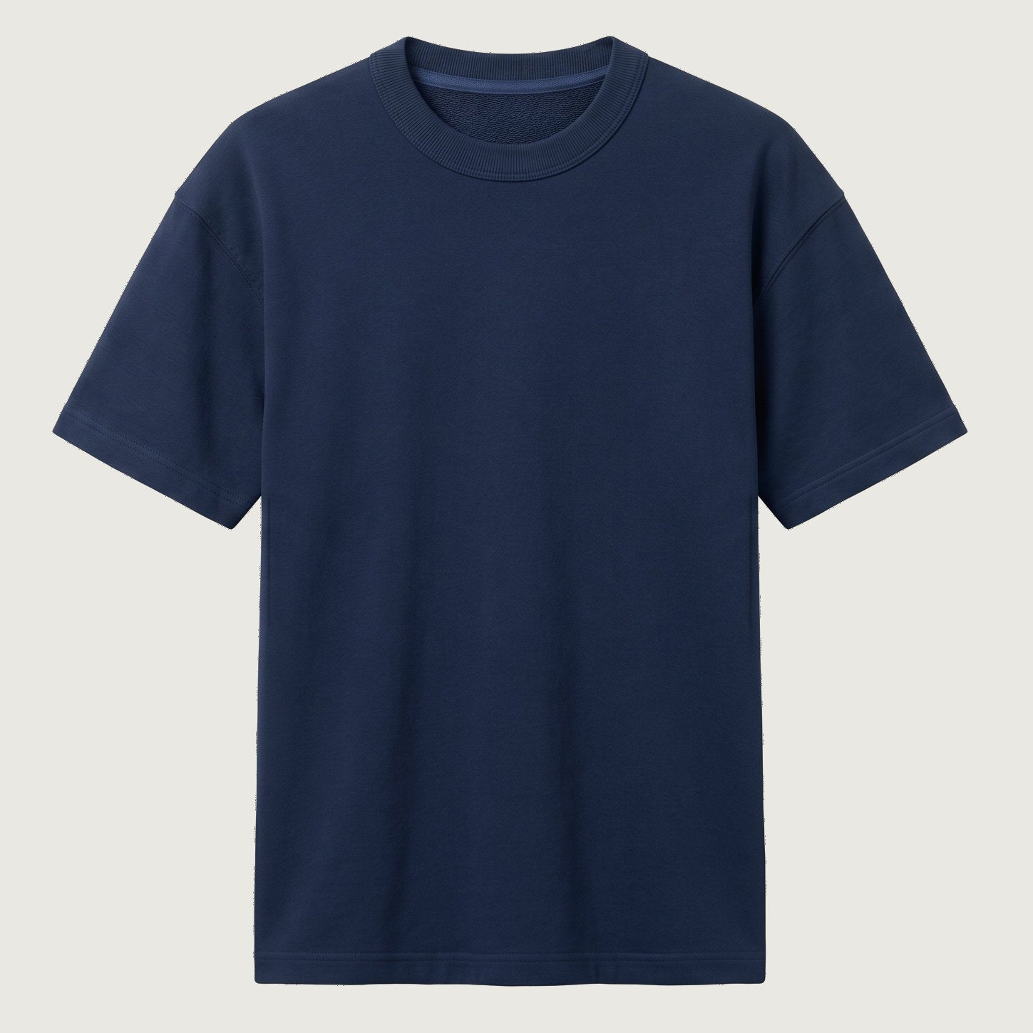 Signature Heavyweight French Terry Tee in Navy Blue 260 GSM premium blank 100% cotton T-Shirt