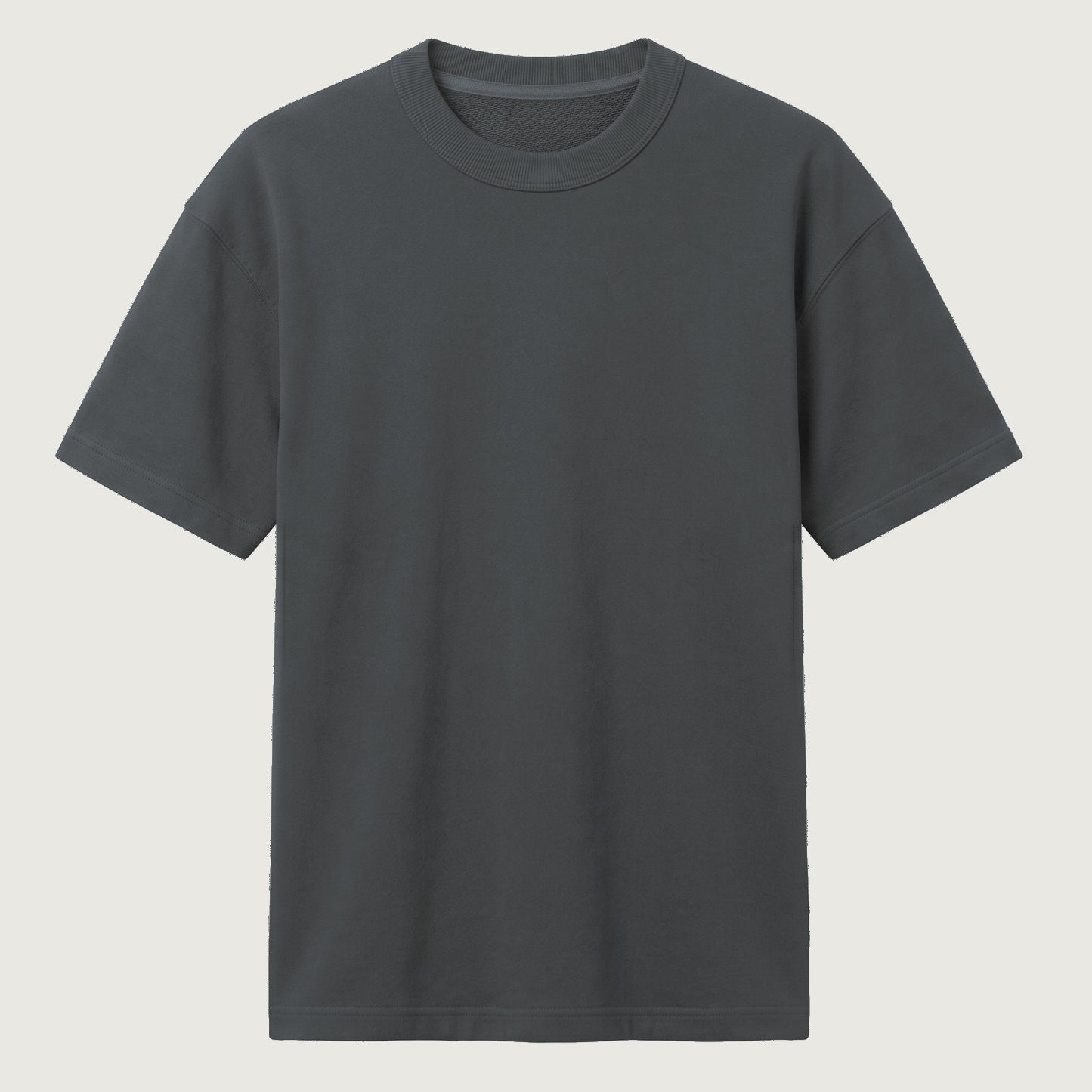 Signature Heavyweight French Terry Tee in Iron Gray, 260 GSM premium blank 100% cotton T-Shirt