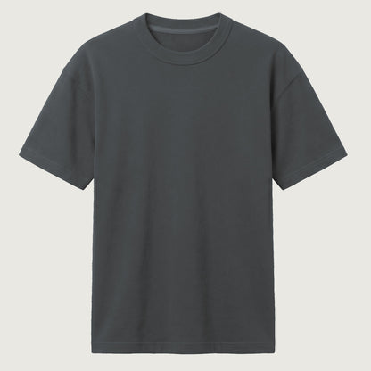 Signature Heavyweight French Terry Tee in Iron Gray, 260 GSM premium blank 100% cotton T-Shirt