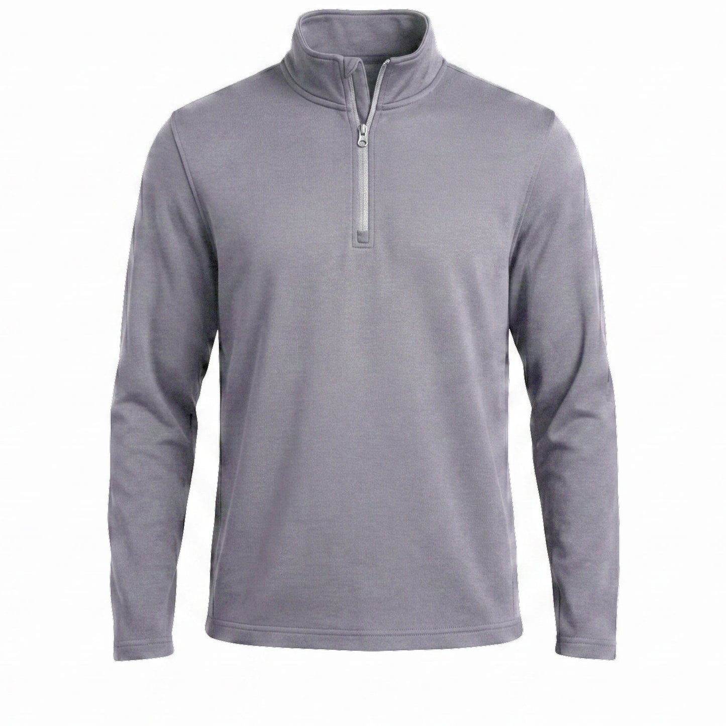 All-Season Q-Zip Pullover blank in Iron Gray, premium performance poly pullover