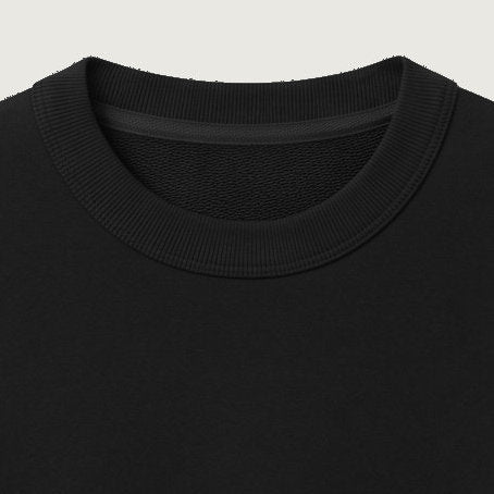 Signature Heavyweight French Terry Tee in Obsidian Black, 260 GSM premium blank 100% cotton T-Shirt